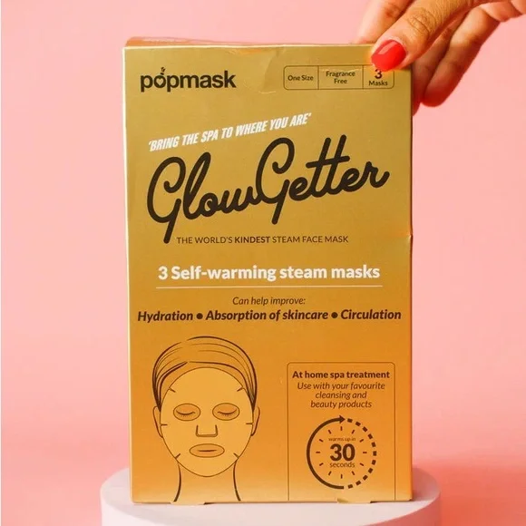 Anthropologie Popmask Glowgetter Spa Self Warming Steam Masks, Box of 3, NIB - Picture 12 of 14